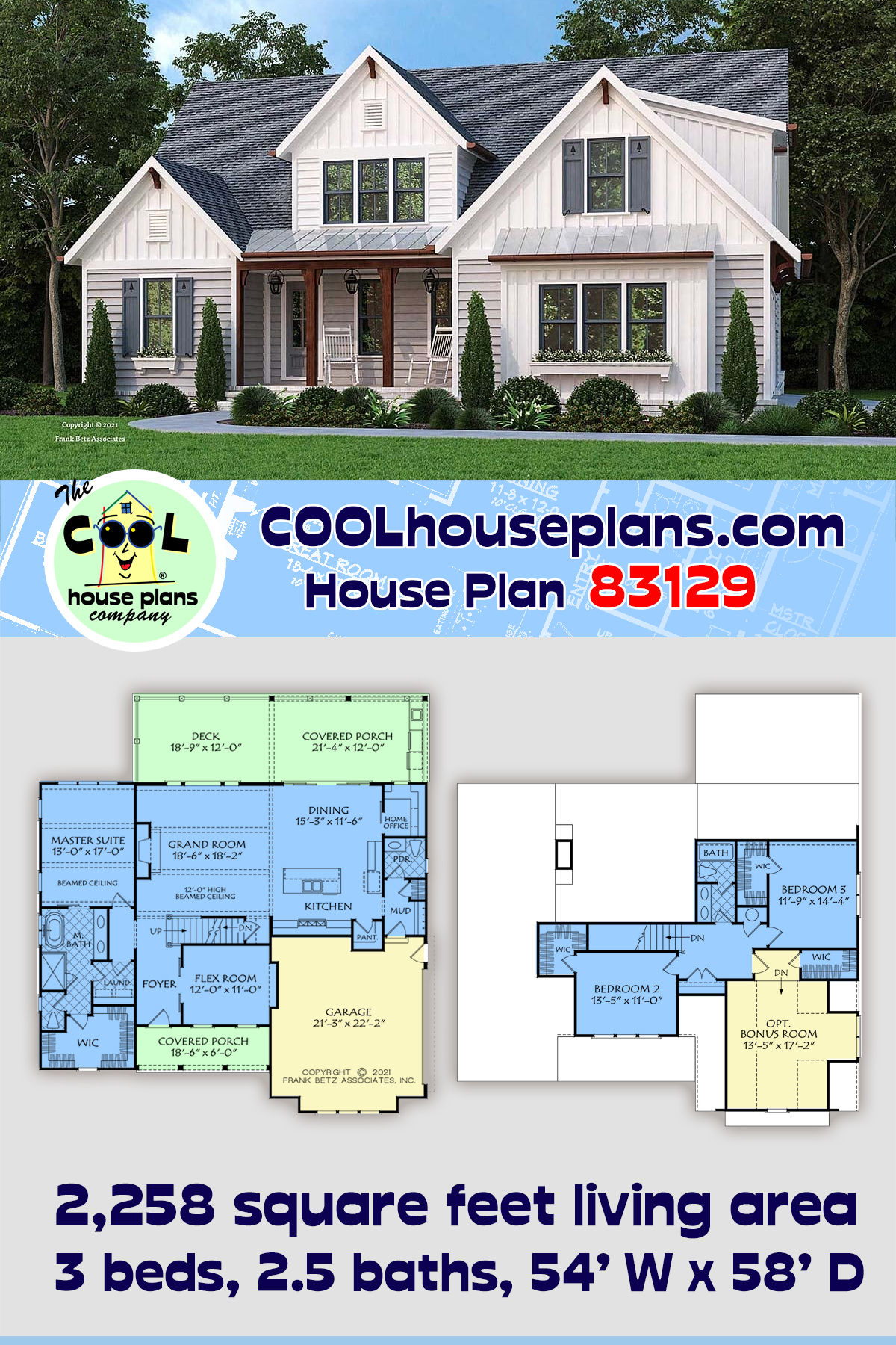 Cottage, Country, Farmhouse, Traditional House Plan 83129 with 3 Beds, 3 Baths, 2 Car Garage
